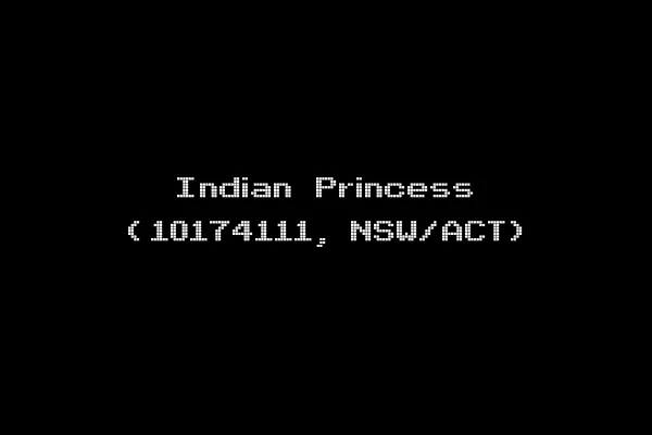 Indian Princess (10174111, NSW/ACT)