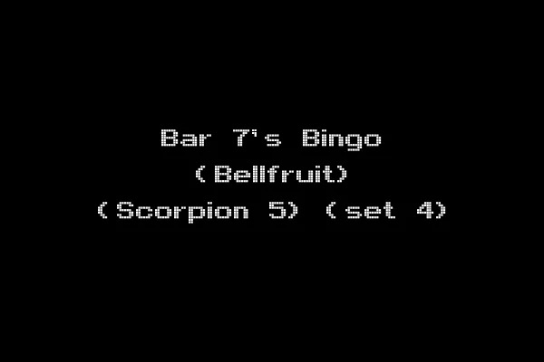 Bar 7's Bingo (Bellfruit) (Scorpion 5) (set 4)