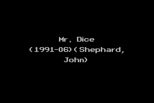 Mr. Dice (1991-06)(Shephard, John)