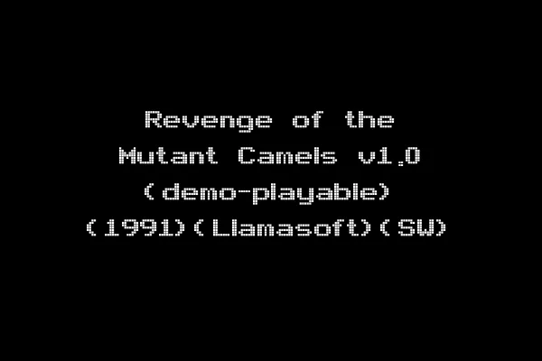 Revenge of the Mutant Camels v1.0 (demo-playable) (1991)(Llamasoft)(SW)