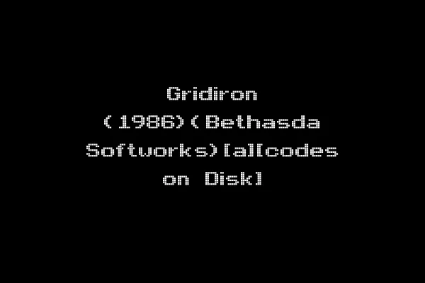 Gridiron (1986)(Bethasda Softworks)[a][codes on Disk]