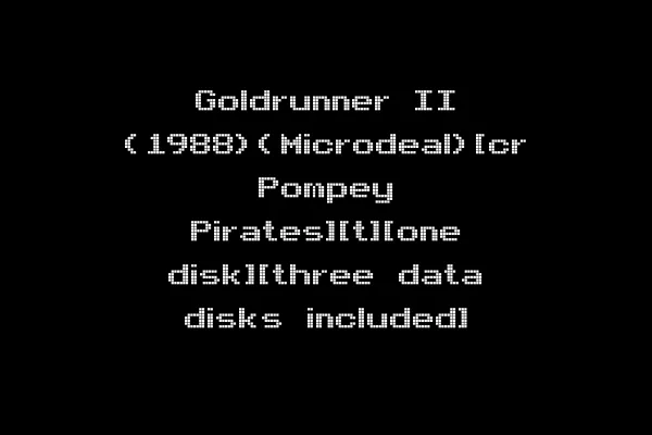 Goldrunner II (1988)(Microdeal)[cr Pompey Pirates][t][one disk][three data disks included]