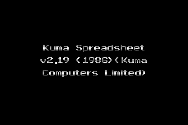 Kuma Spreadsheet v2.19 (1986)(Kuma Computers Limited)