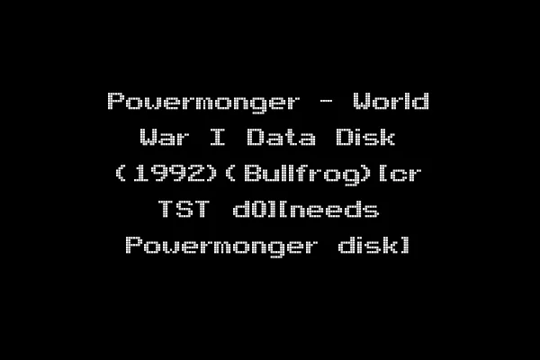 Powermonger - World War I Data Disk (1992)(Bullfrog)[cr TST d0][needs Powermonger disk]