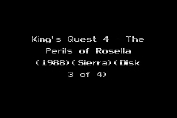King's Quest 4 - The Perils of Rosella (1988)(Sierra)(Disk 3 of 4)