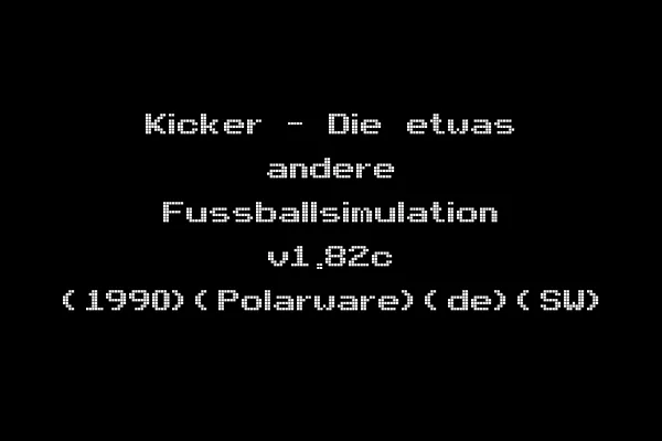 Kicker - Die etwas andere Fussballsimulation v1.82c (1990)(Polarware)(de)(SW)