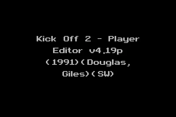 Kick Off 2 - Player Editor v4.19p (1991)(Douglas, Giles)(SW)