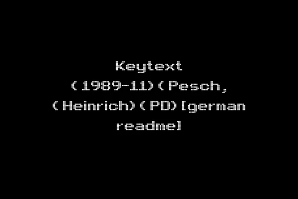Keytext (1989-11)(Pesch, (Heinrich)(PD)[german readme]