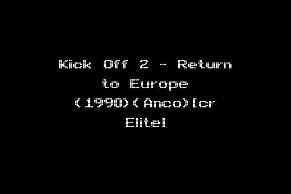Kick Off 2 - Return to Europe (1990)(Anco)[cr Elite]