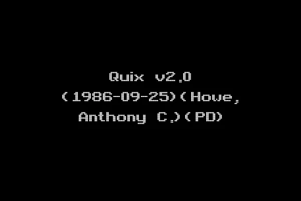 Quix v2.0 (1986-09-25)(Howe, Anthony C.)(PD)