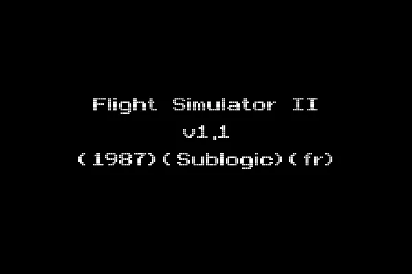 Flight Simulator II v1.1 (1987)(Sublogic)(fr)