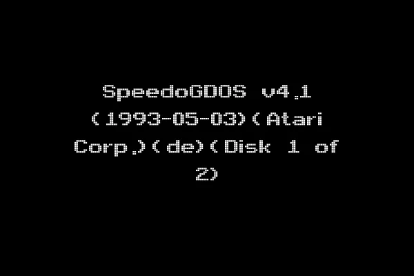 SpeedoGDOS v4.1 (1993-05-03)(Atari Corp.)(de)(Disk 1 of 2)