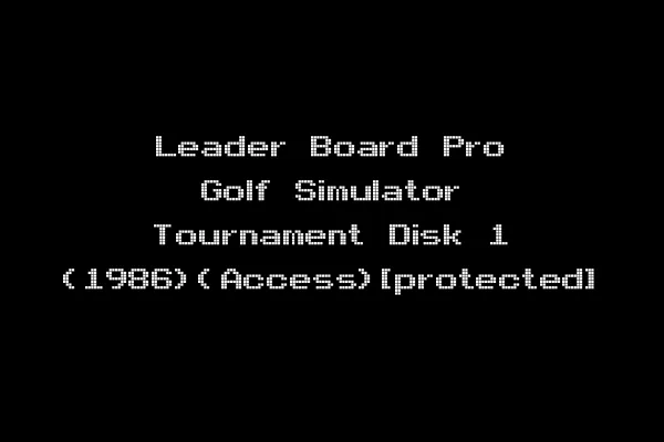 Leader Board Pro Golf Simulator Tournament Disk 1 (1986)(Access)[protected]
