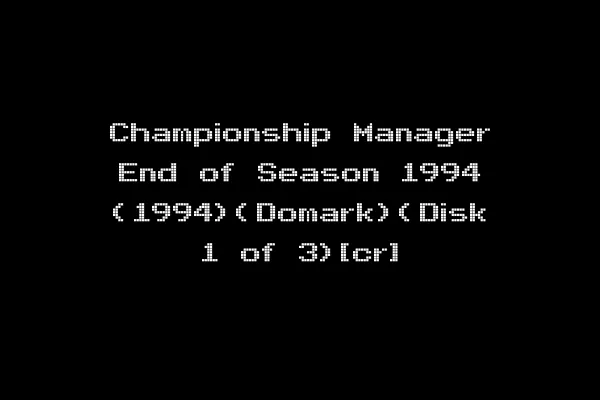 Championship Manager End of Season 1994 (1994)(Domark)(Disk 1 of 3)[cr]