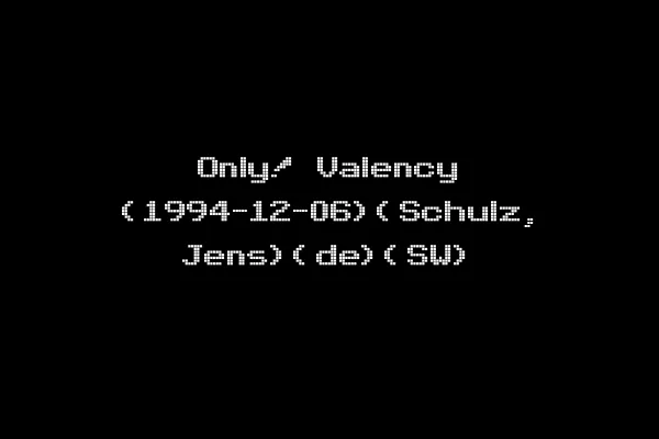 Only! Valency (1994-12-06)(Schulz, Jens)(de)(SW)