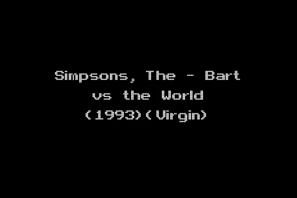 Simpsons, The - Bart vs the World (1993)(Virgin)