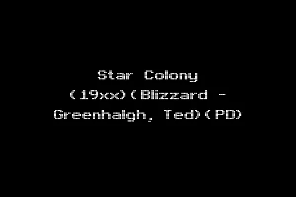 Star Colony (19xx)(Blizzard - Greenhalgh, Ted)(PD)