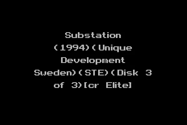 Substation (1994)(Unique Development Sweden)(STE)(Disk 3 of 3)[cr Elite]