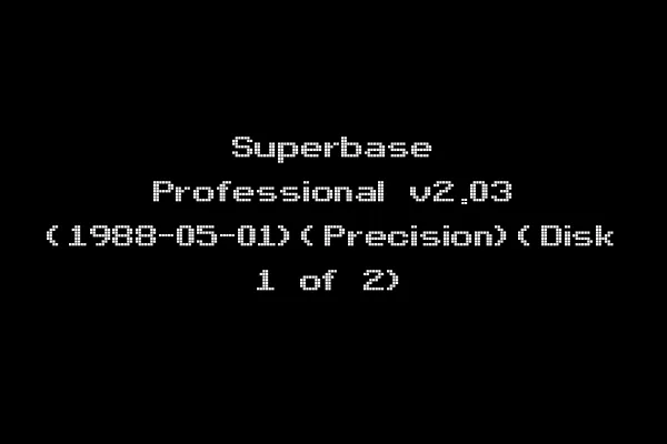 Superbase Professional v2.03 (1988-05-01)(Precision)(Disk 1 of 2)