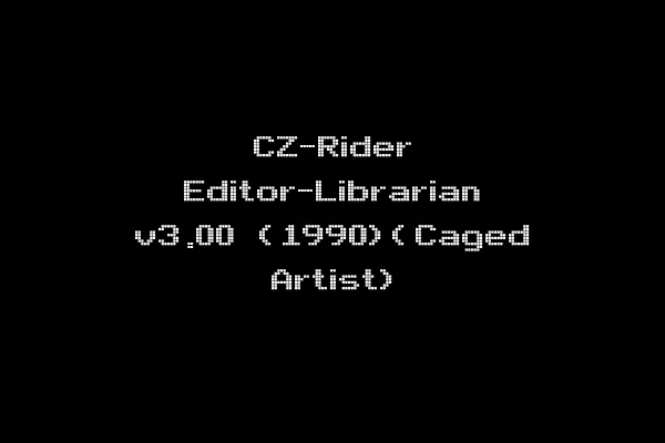 CZ-Rider Editor-Librarian v3.00 (1990)(Caged Artist)