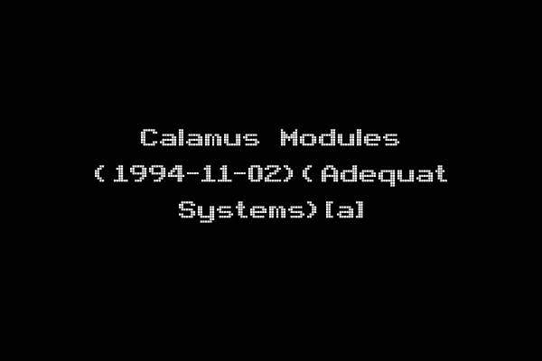 Calamus Modules (1994-11-02)(Adequat Systems)[a]
