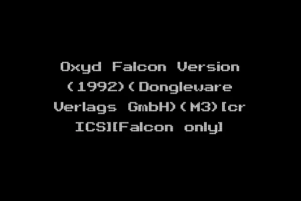 Oxyd Falcon Version (1992)(Dongleware Verlags GmbH)(M3)[cr ICS][Falcon only]