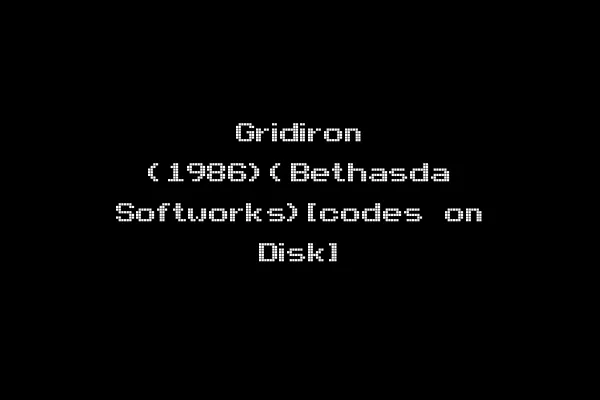Gridiron (1986)(Bethasda Softworks)[codes on Disk]
