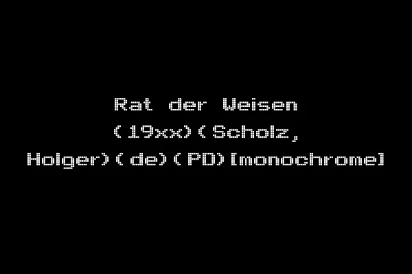 Rat der Weisen (19xx)(Scholz, Holger)(de)(PD)[monochrome]