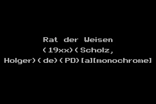 Rat der Weisen (19xx)(Scholz, Holger)(de)(PD)[a][monochrome]