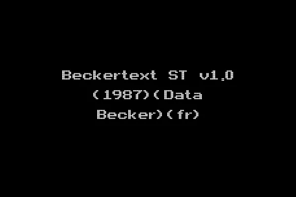 Beckertext ST v1.0 (1987)(Data Becker)(fr)
