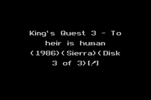King's Quest 3 - To heir is human (1986)(Sierra)(Disk 3 of 3)[!]