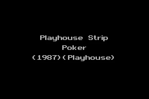Playhouse Strip Poker (1987)(Playhouse)