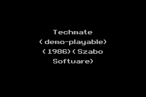 Techmate (demo-playable) (1986)(Szabo Software)