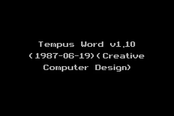 Tempus Word v1.10 (1987-06-19)(Creative Computer Design)