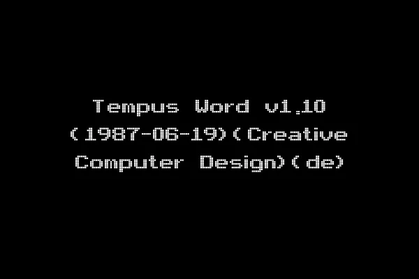 Tempus Word v1.10 (1987-06-19)(Creative Computer Design)(de)