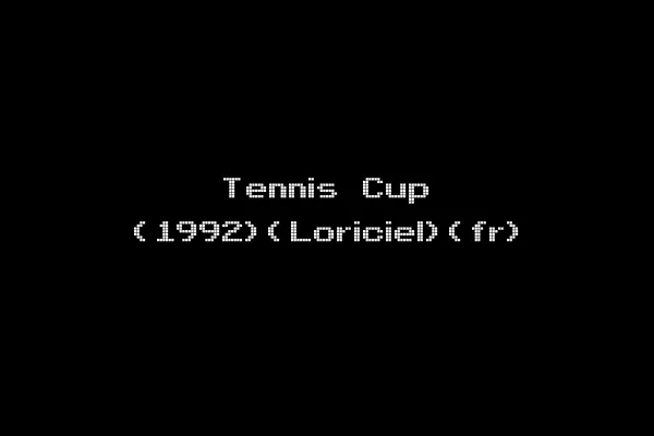 Tennis Cup (1992)(Loriciel)(fr)
