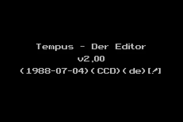 Tempus - Der Editor v2.00 (1988-07-04)(CCD)(de)[!]