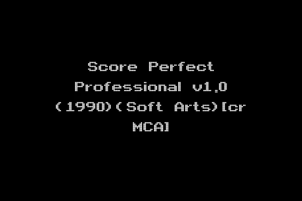 Score Perfect Professional v1.0 (1990)(Soft Arts)[cr MCA]