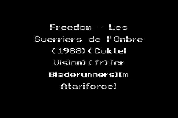 Freedom - Les Guerriers de l'Ombre (1988)(Coktel Vision)(fr)[cr Bladerunners][m Atariforce]