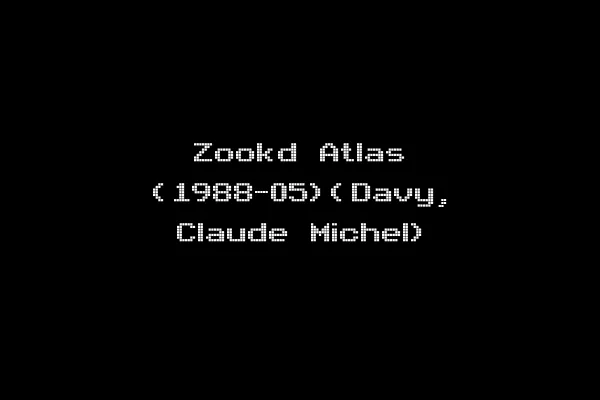 Zookd Atlas (1988-05)(Davy, Claude Michel)