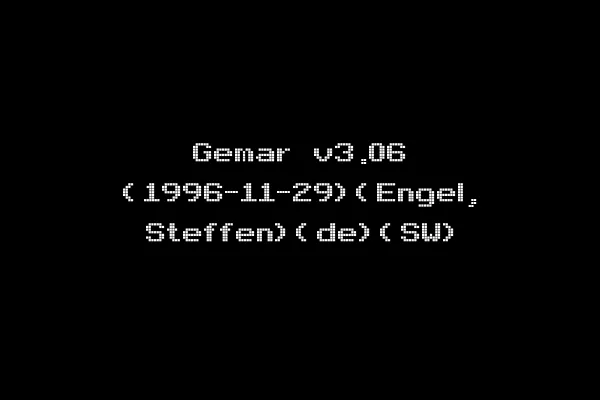 Gemar v3.06 (1996-11-29)(Engel, Steffen)(de)(SW)