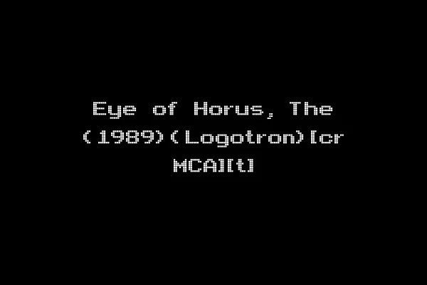 Eye of Horus, The (1989)(Logotron)[cr MCA][t]