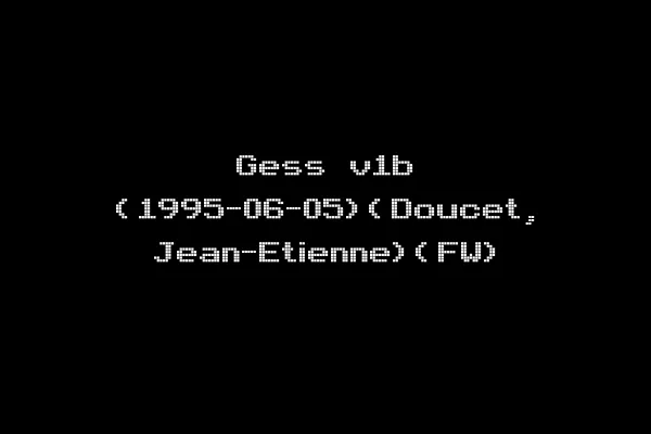 Gess v1b (1995-06-05)(Doucet, Jean-Etienne)(FW)