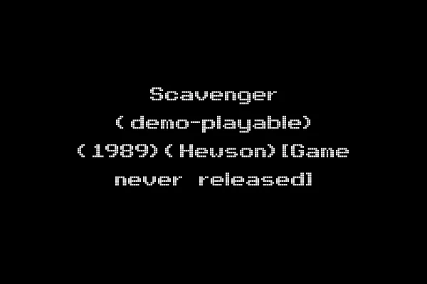 Scavenger (demo-playable) (1989)(Hewson)[Game never released]