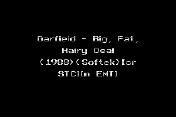 Garfield - Big, Fat, Hairy Deal (1988)(Softek)[cr STC][m EMT]