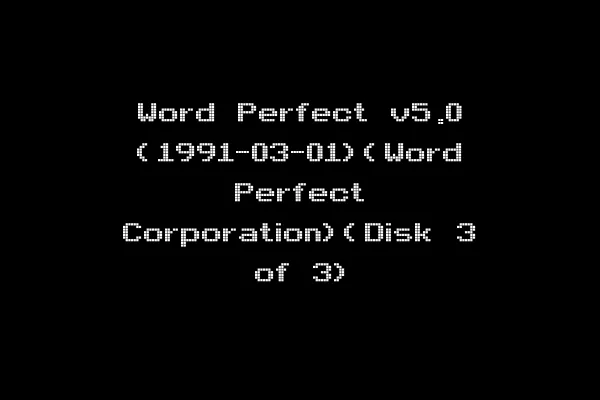Word Perfect v5.0 (1991-03-01)(Word Perfect Corporation)(Disk 3 of 3)
