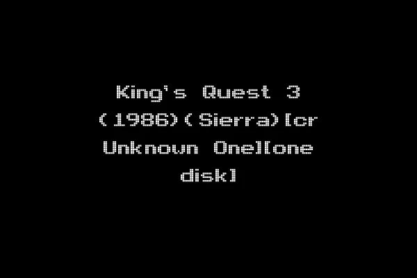 King's Quest 3 (1986)(Sierra)[cr Unknown One][one disk]