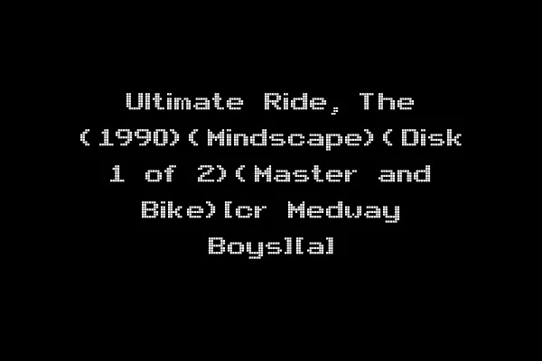 Ultimate Ride, The (1990)(Mindscape)(Disk 1 of 2)(Master and Bike)[cr Medway Boys][a]