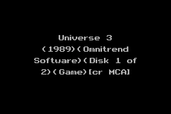 Universe 3 (1989)(Omnitrend Software)(Disk 1 of 2)(Game)[cr MCA]