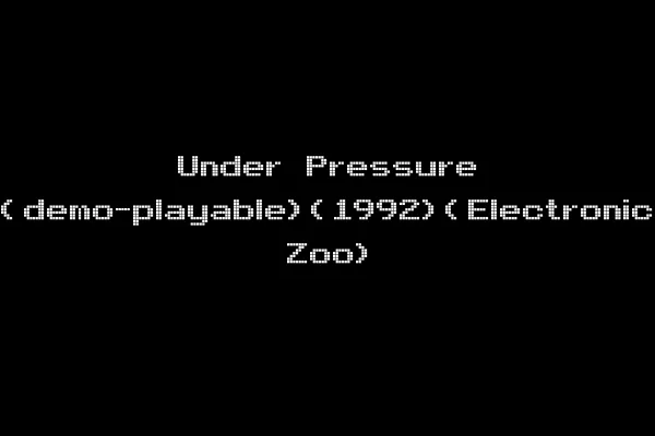 Under Pressure (demo-playable)(1992)(Electronic Zoo)